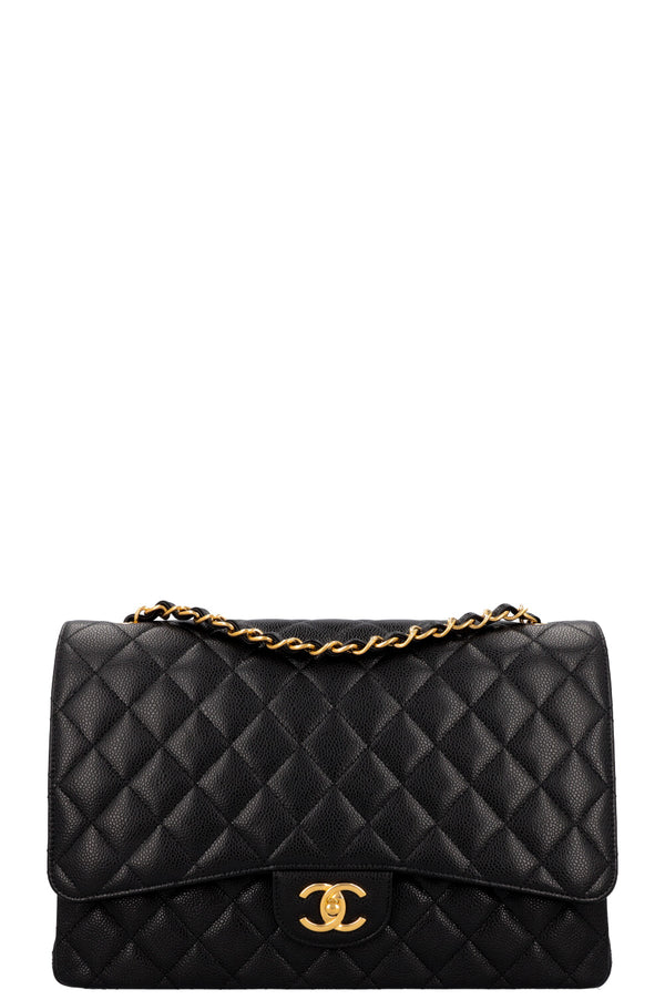 CHANEL Maxi Double Flap Bag Caviar Bag