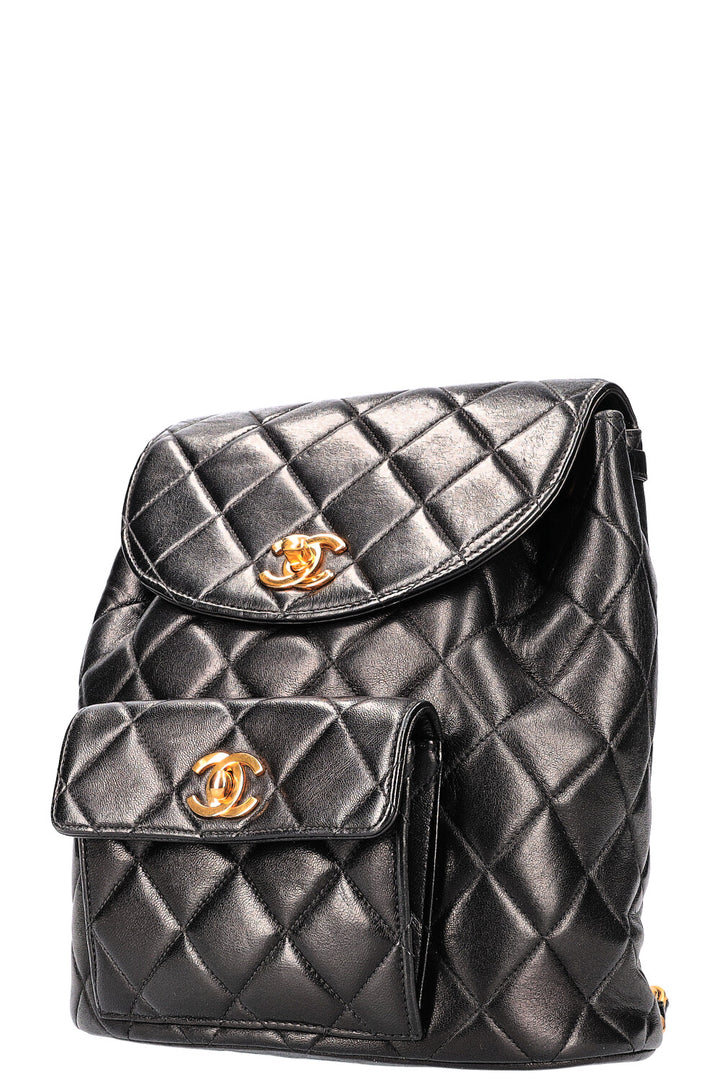 CHANEL Backpack Quilted Black