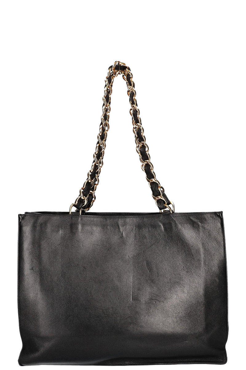 CHANEL Vintage CC Chain Tote Black