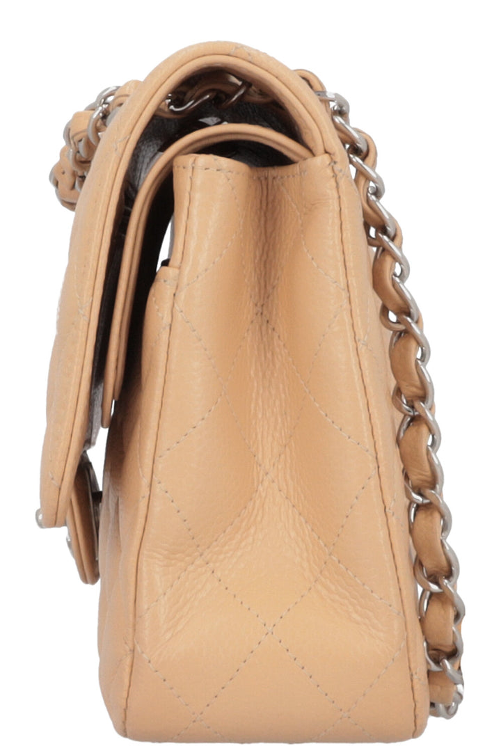 CHANEL Medium Double Flap Bag Caviar Beige