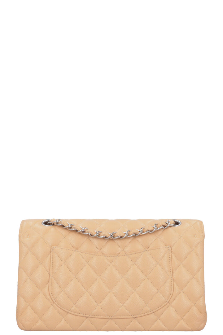 CHANEL Medium Double Flap Bag Caviar Beige