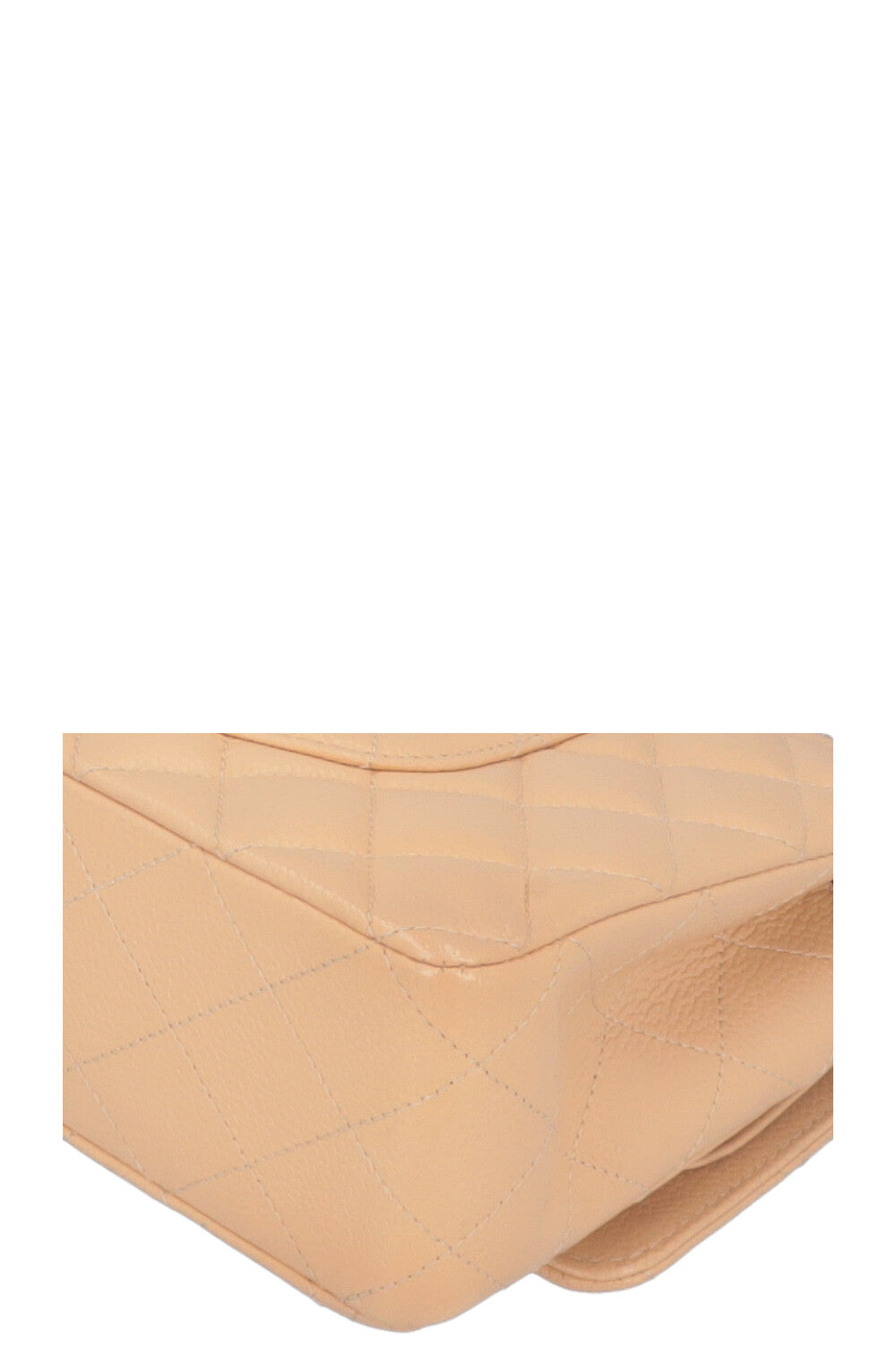 CHANEL Medium Double Flap Bag Caviar Beige