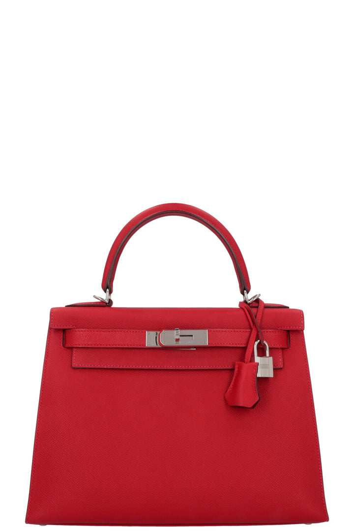 HERMÈS Kelly 28 Epsom Rouge Casaque