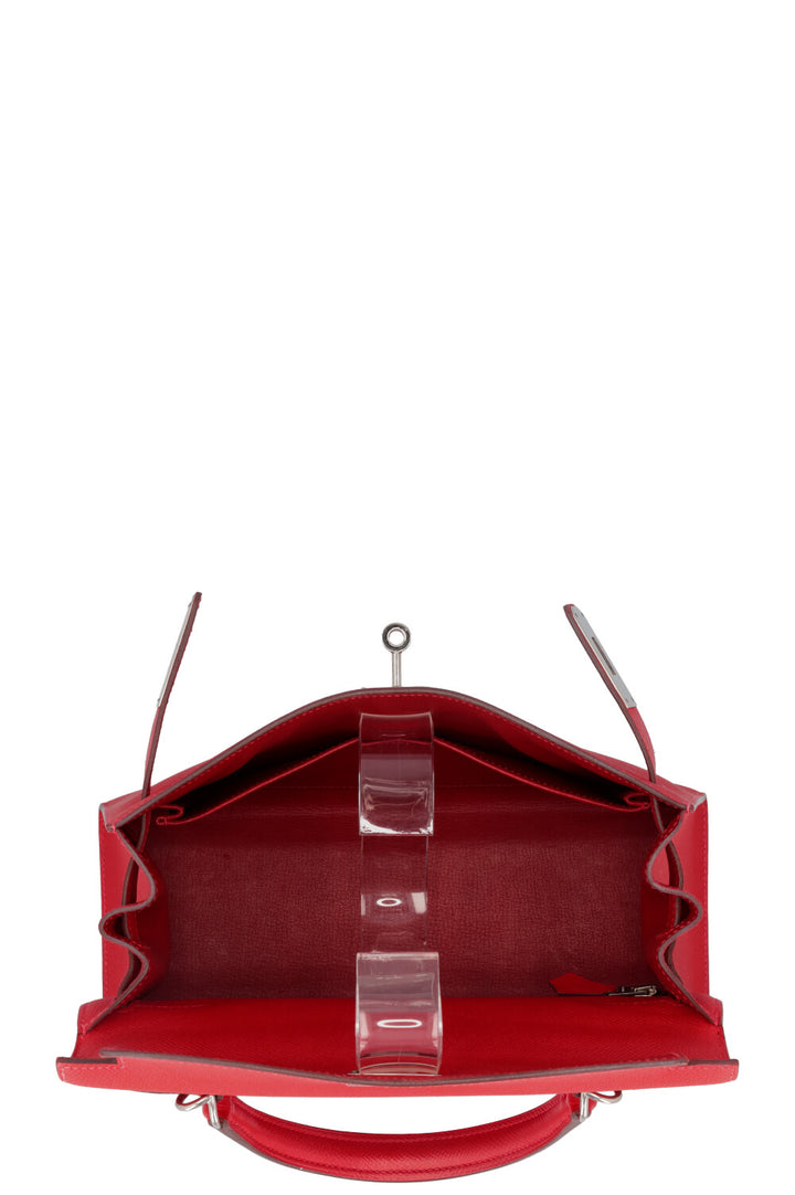 HERMÈS Kelly 28 Epsom Rouge Casaque