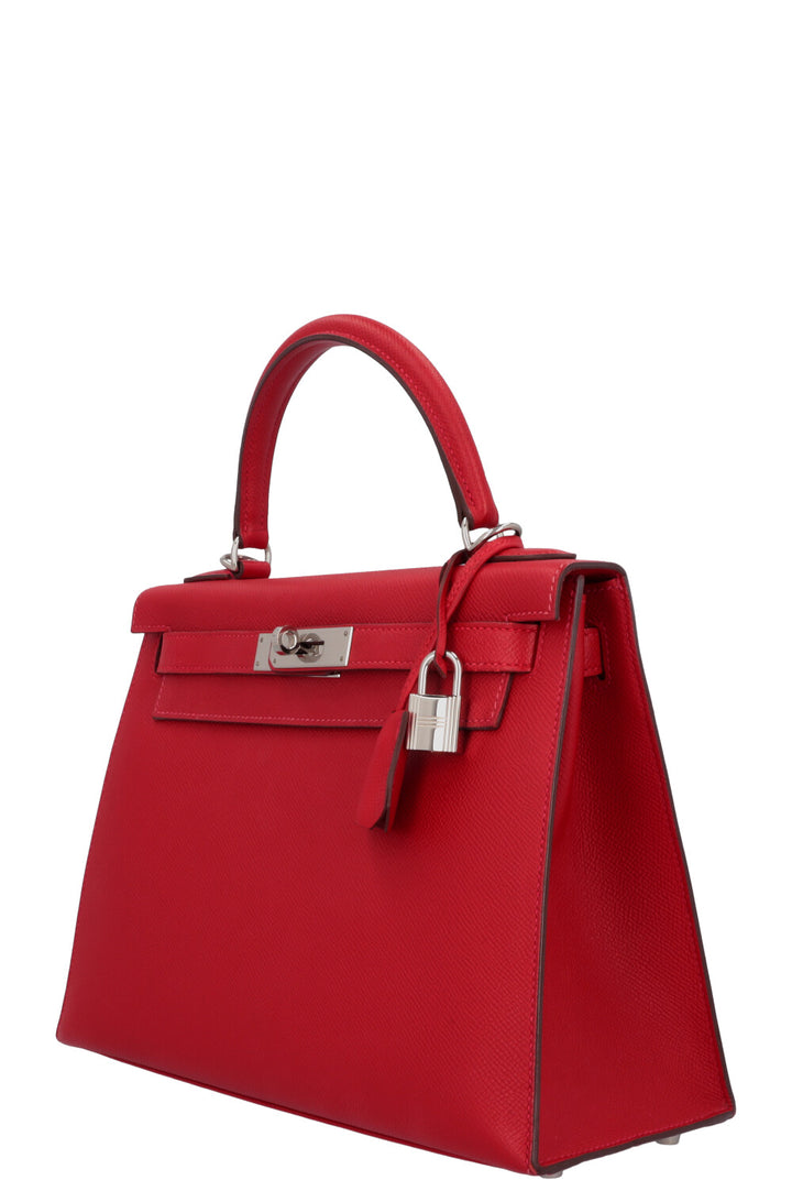 HERMÈS Kelly 28 Epsom Rouge Casaque