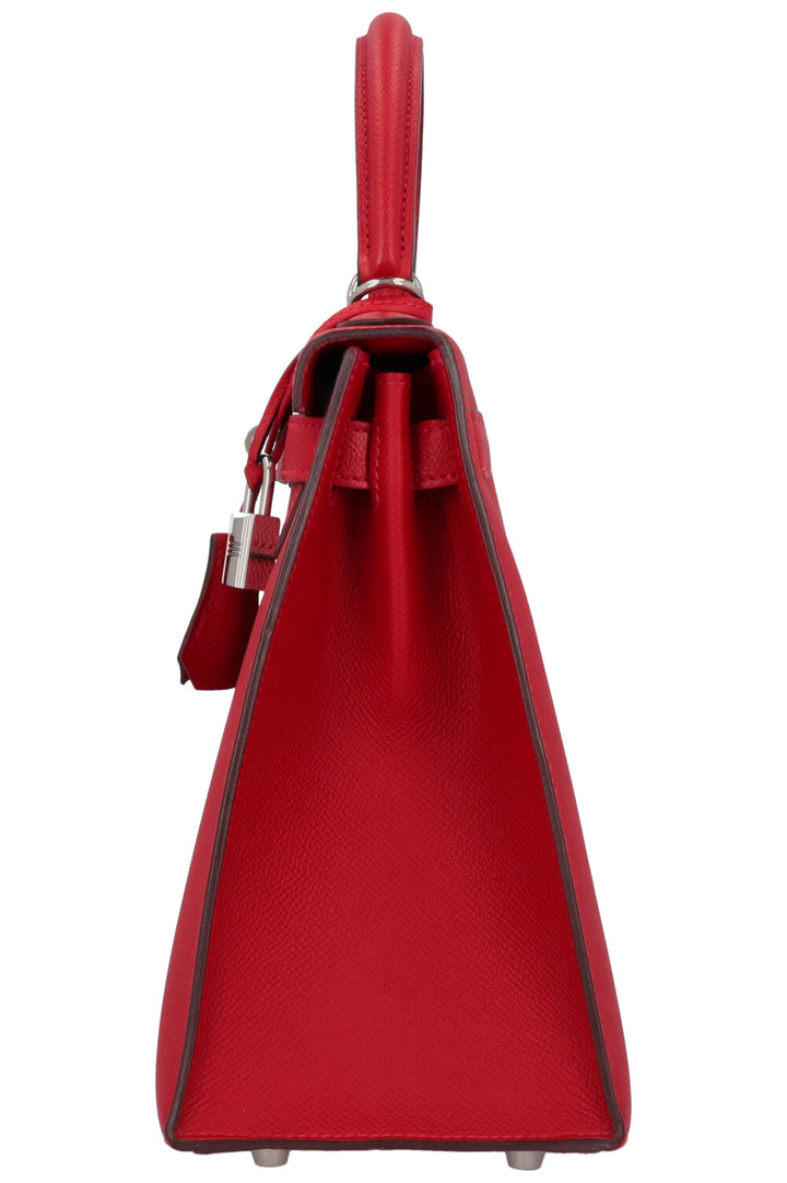 HERMÈS Kelly 28 Epsom Rouge Casaque