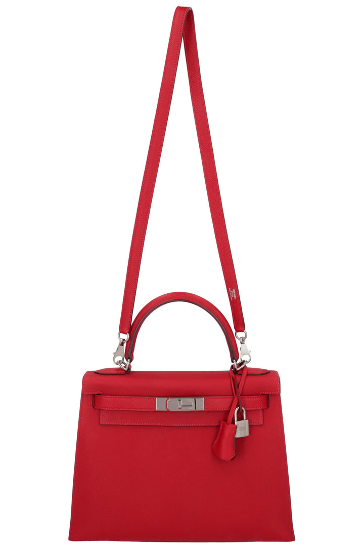 HERMÈS Kelly 28 Epsom Rouge Casaque