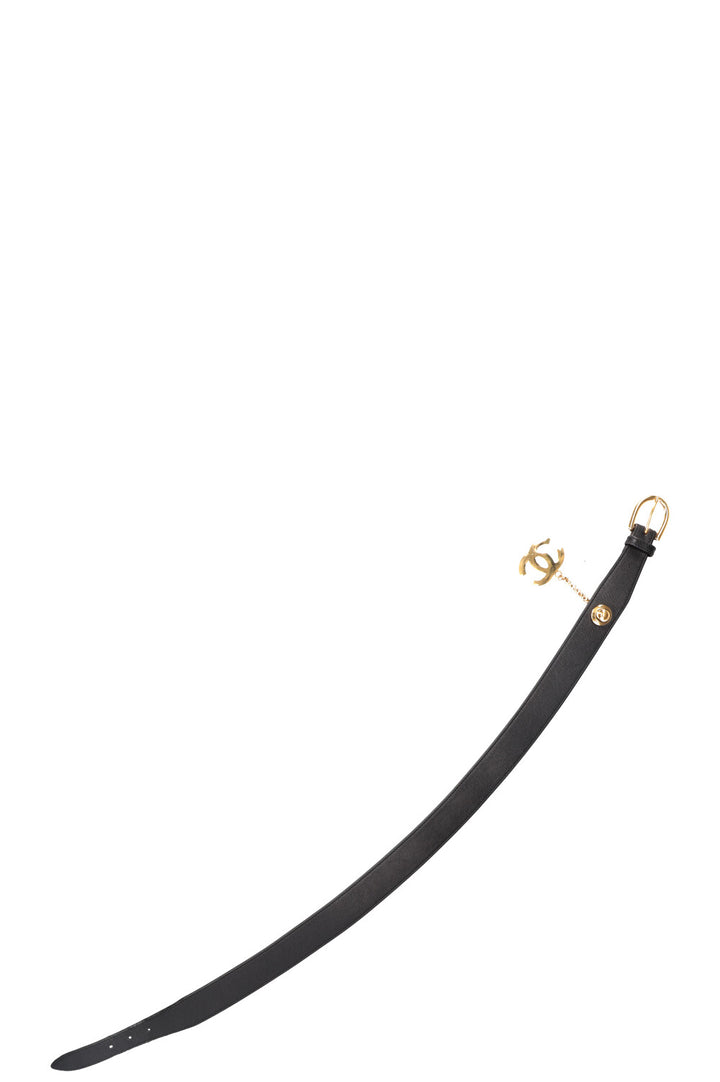 CHANEL Ceinture CC Noir