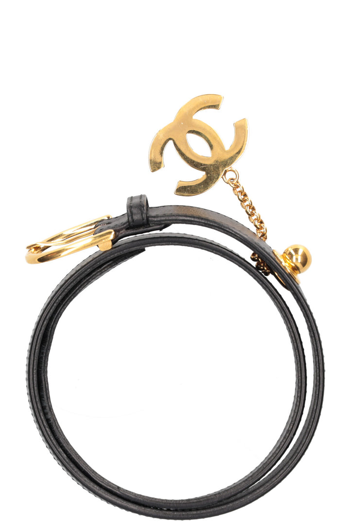 CHANEL Ceinture CC Noir