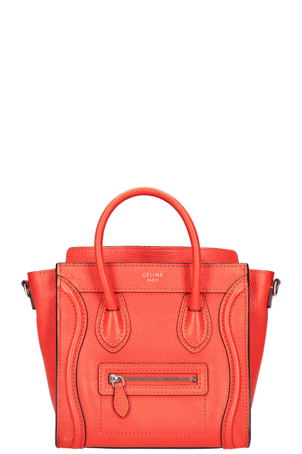 CÉLINE Luggage Nano Crossbody Bag Orange