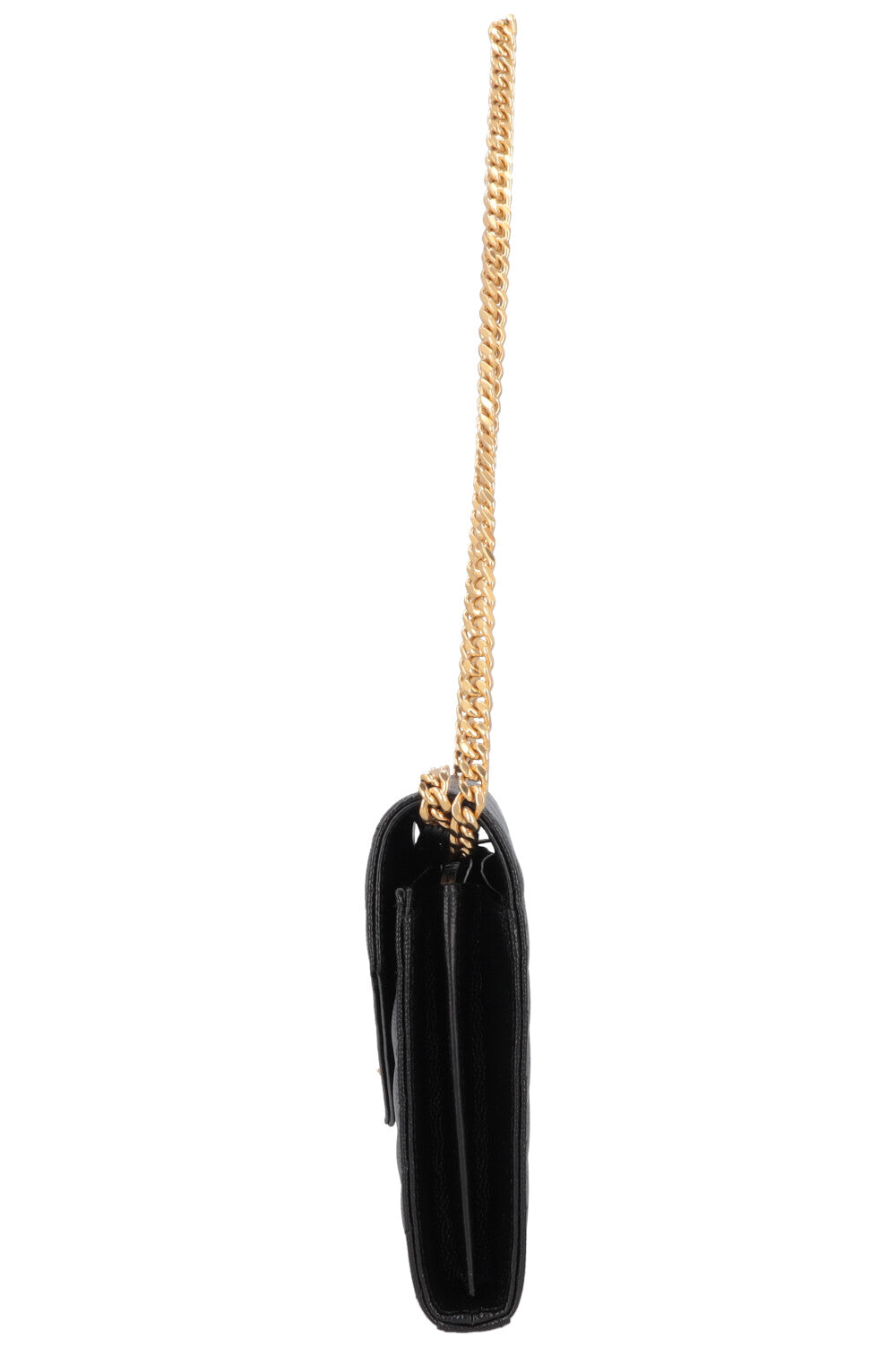 SAINT LAURENT Portefeuille Classique Cassandre Chaîne Cuir Noir