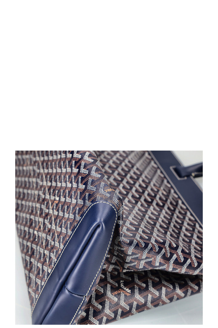 GOYARD Bellechasse MM Tote Bag Blue Canvas