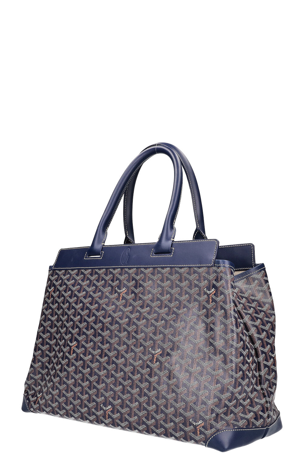 GOYARD Bellechasse MM Tote Bag Blue Canvas