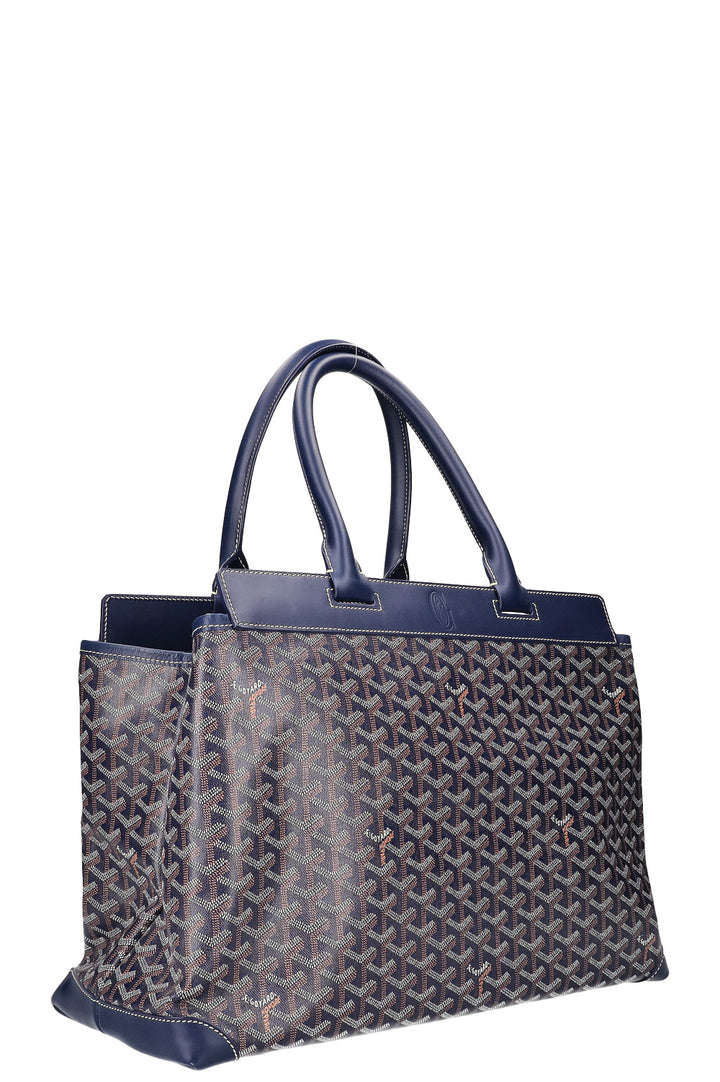 GOYARD Bellechasse MM Tote Bag Blue Canvas