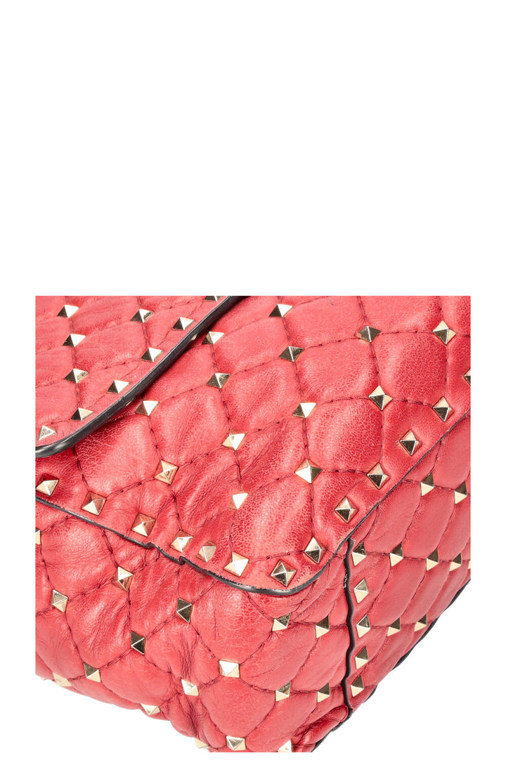 VALENTINO Rockstud Spike Sac Grand Rouge