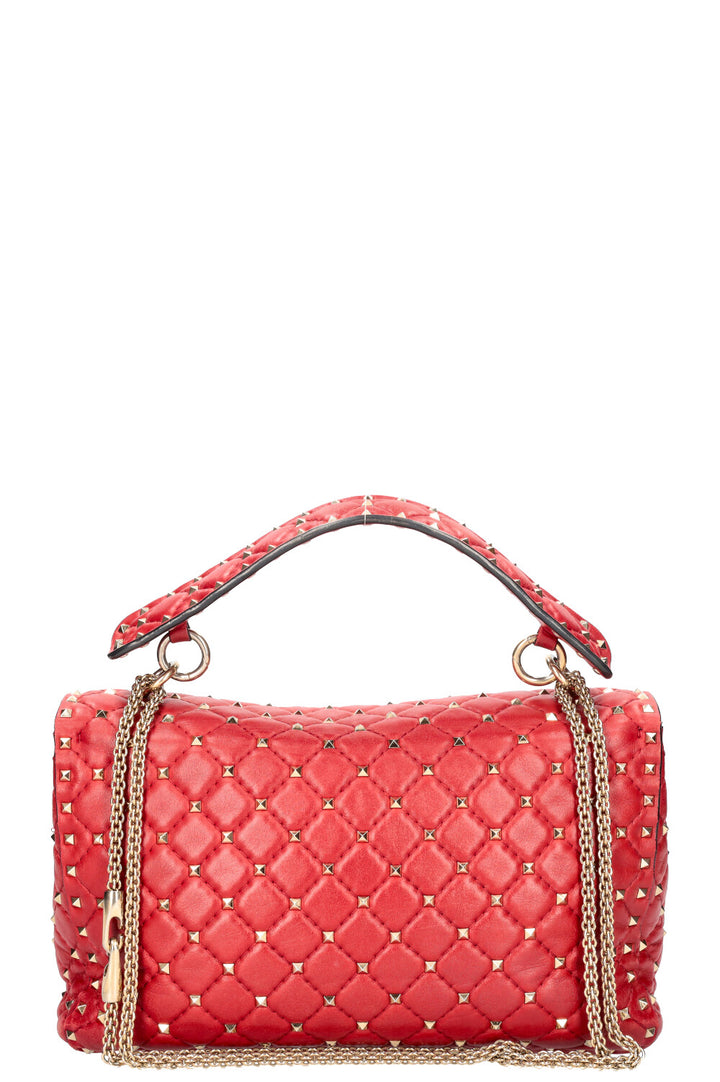 VALENTINO Rockstud Spike Sac Grand Rouge
