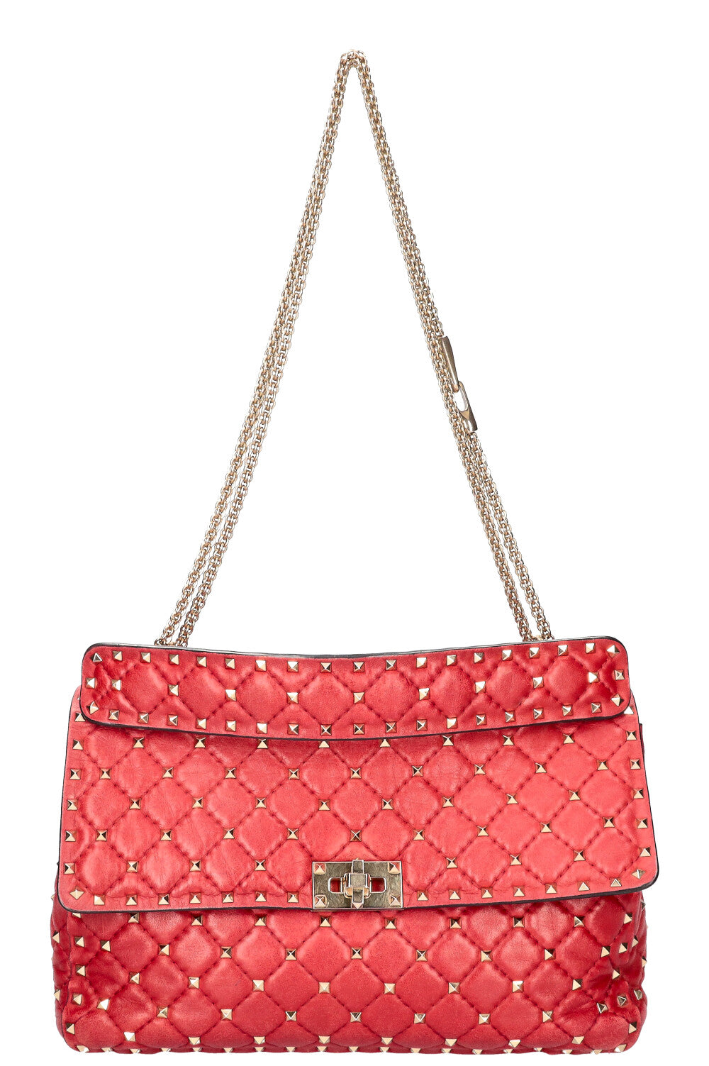 VALENTINO Rockstud Spike Sac Grand Rouge