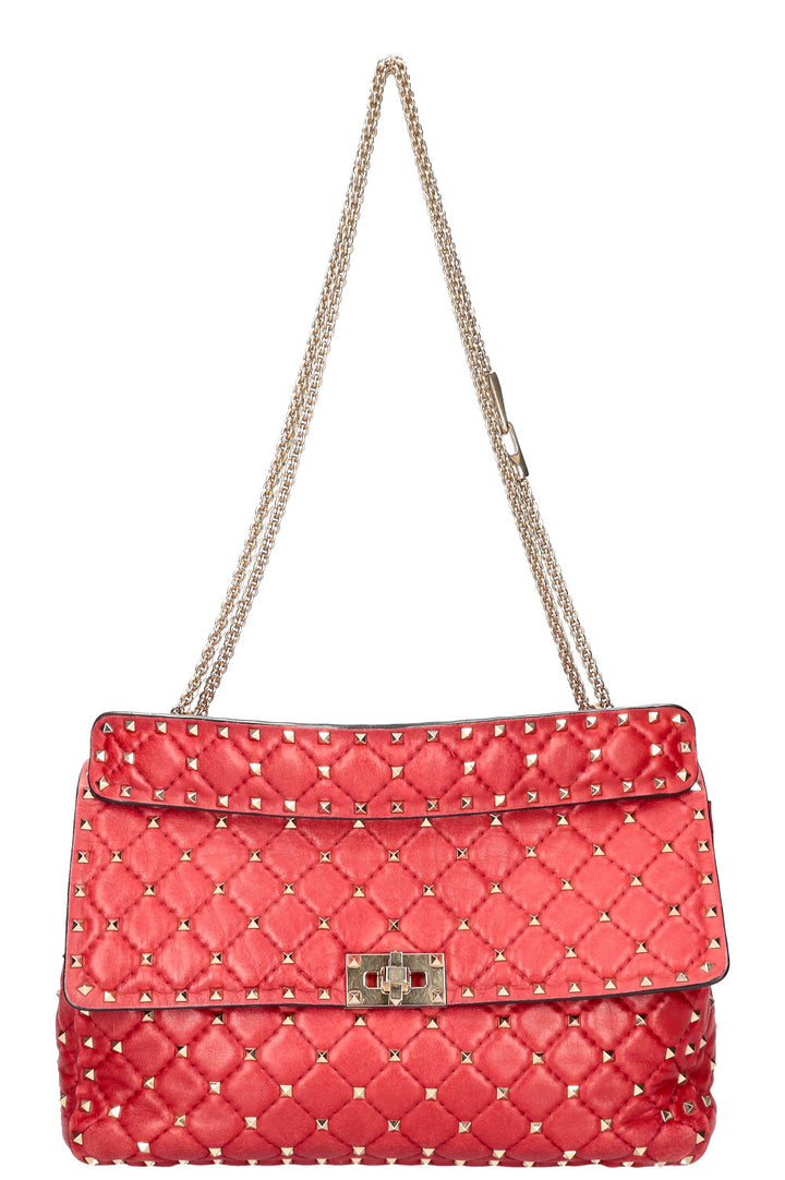 VALENTINO Rockstud Spike Sac Grand Rouge