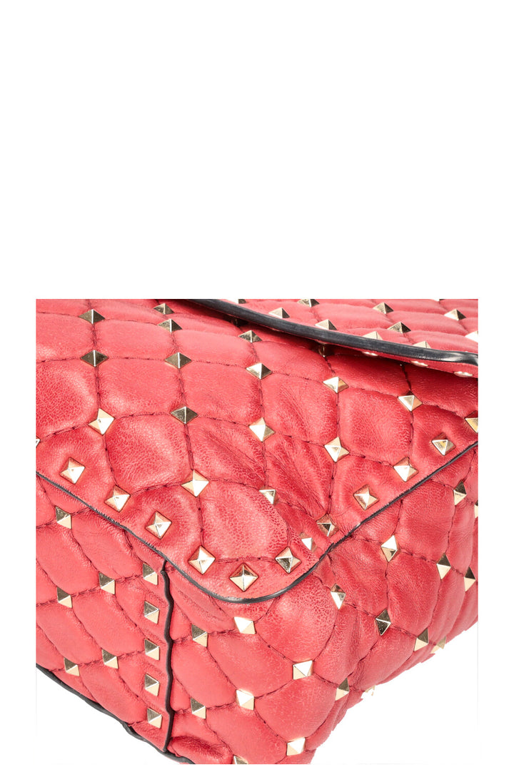VALENTINO Rockstud Spike Sac Grand Rouge