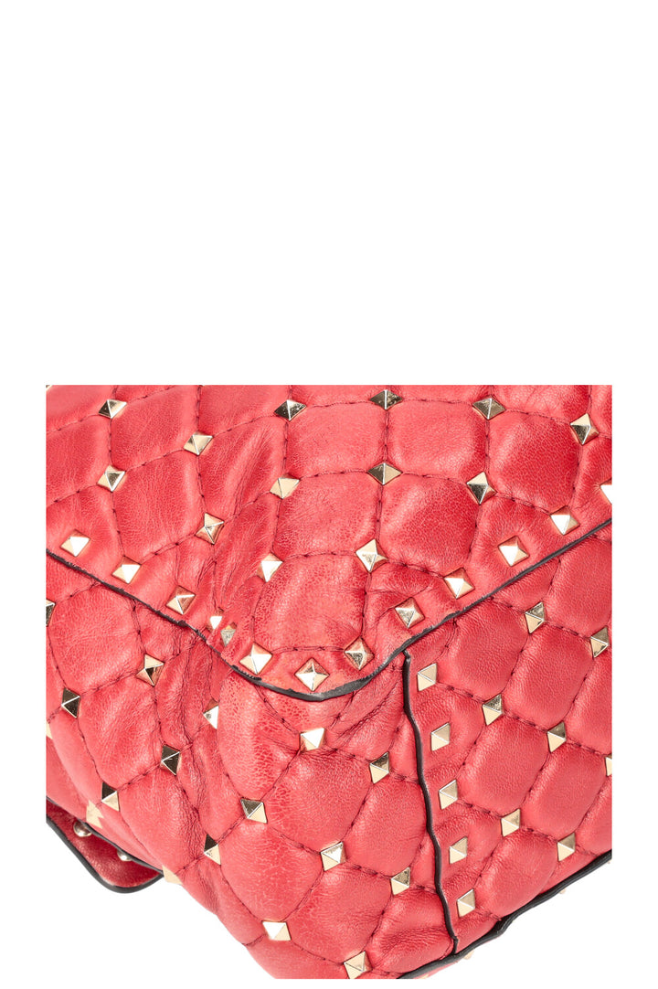 VALENTINO Rockstud Spike Sac Grand Rouge
