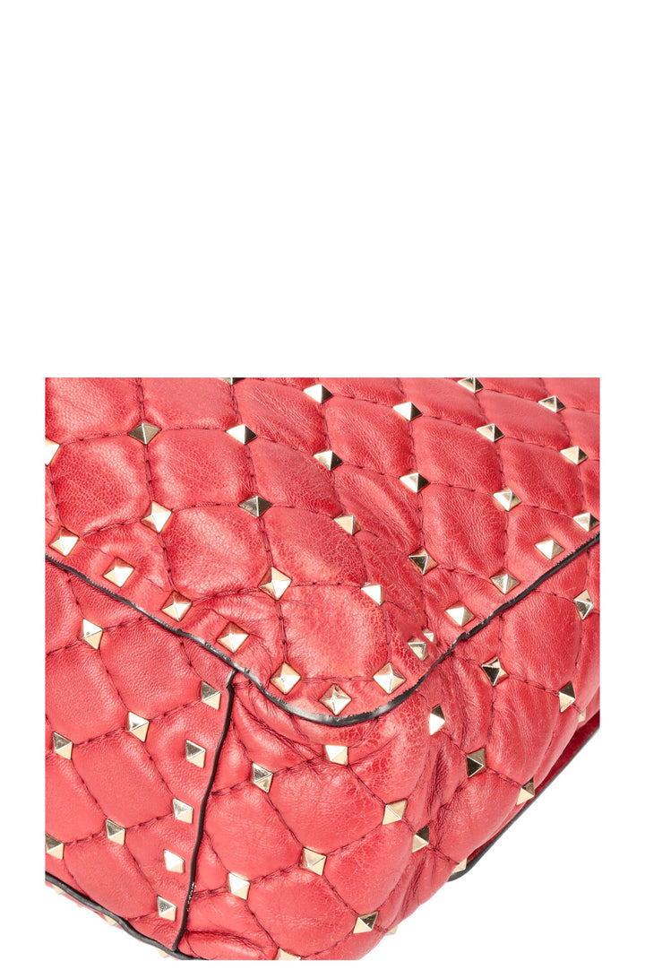 VALENTINO Rockstud Spike Sac Grand Rouge