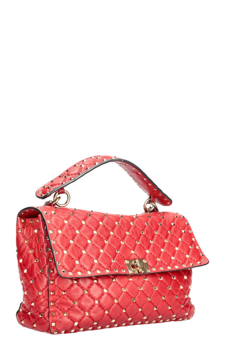 VALENTINO Rockstud Spike Sac Grand Rouge