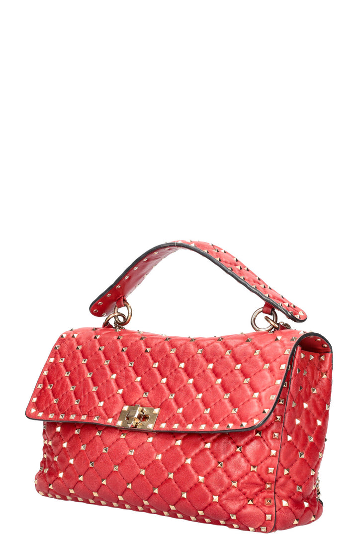 VALENTINO Rockstud Spike Sac Grand Rouge
