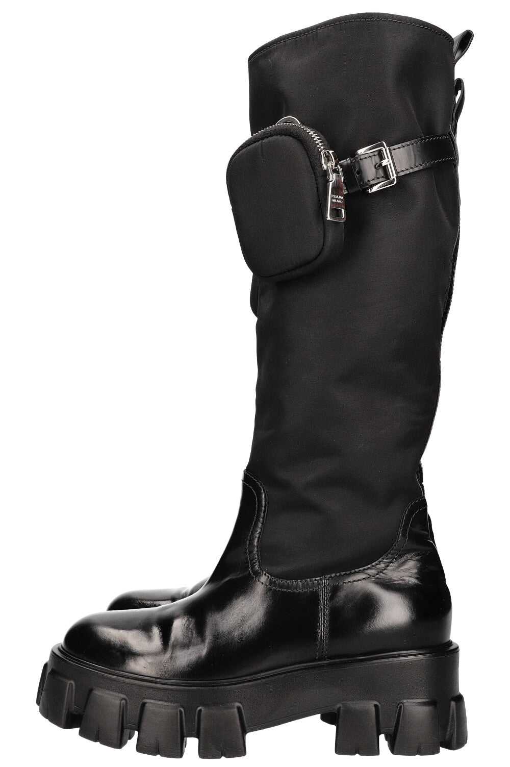 PRADA Monolith High Boots Nylon Black