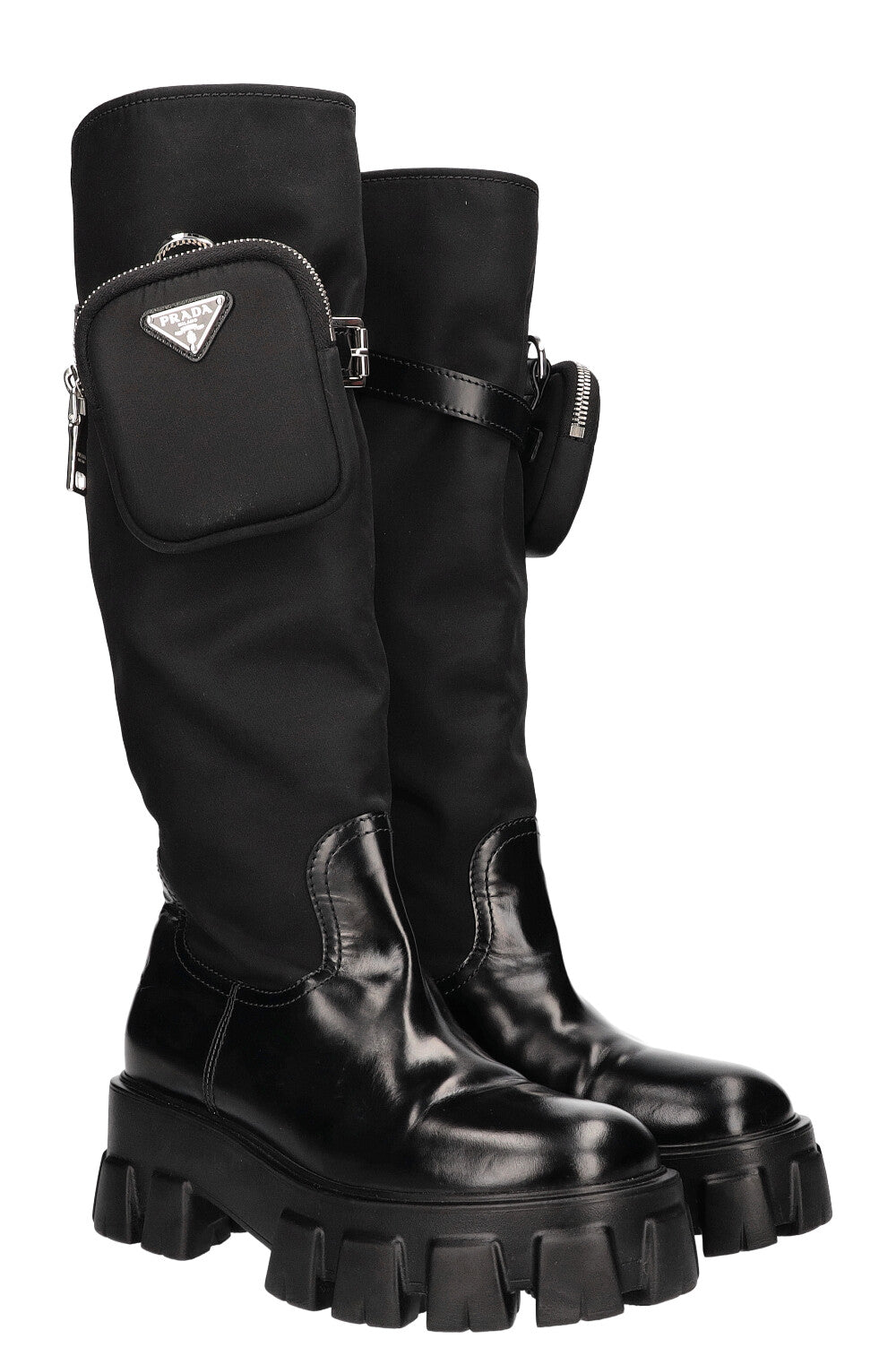 PRADA Monolith High Boots Nylon Black