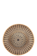 SAINT LAURENT Maui Hat Straw Beige Black