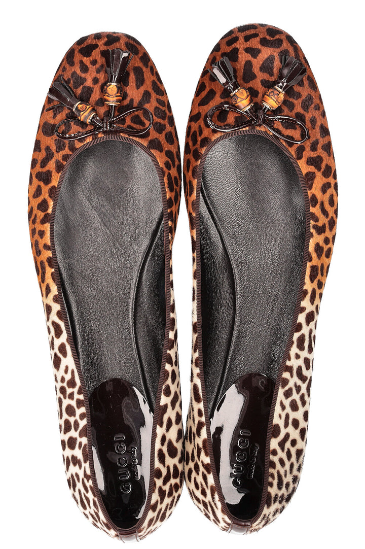 GUCCI Ballerina Flats Animal Print