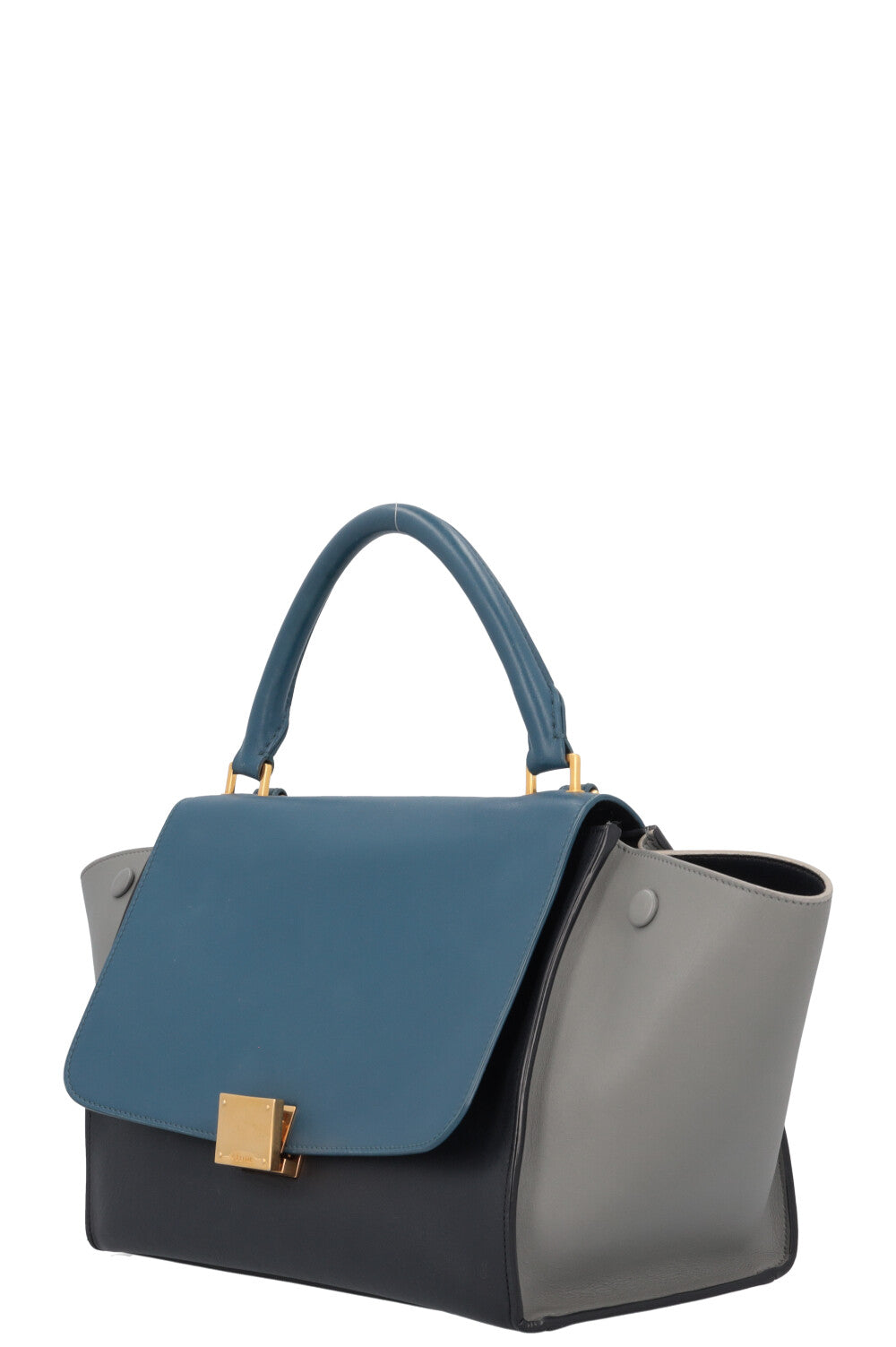 CÉLINE Trapeze Bag Tricolor Blue