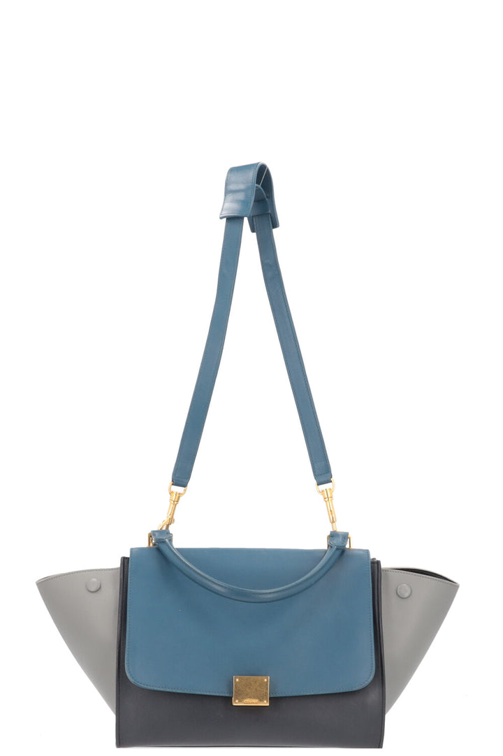 CÉLINE Trapeze Bag Tricolor Blue