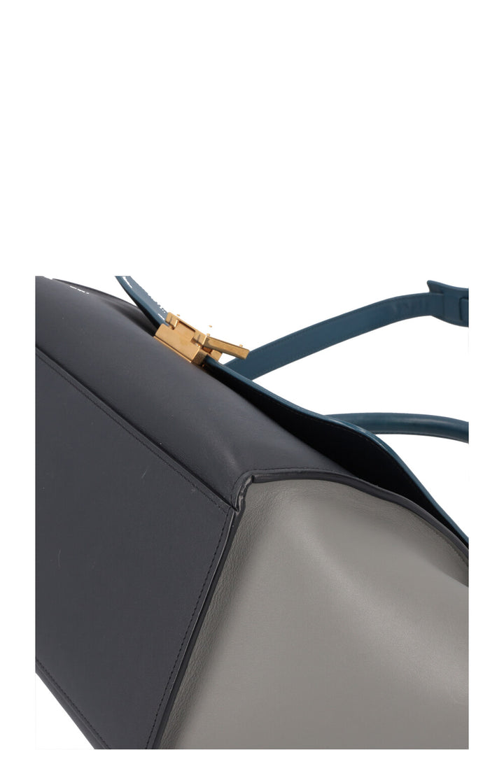 CÉLINE Trapeze Bag Tricolor Blue