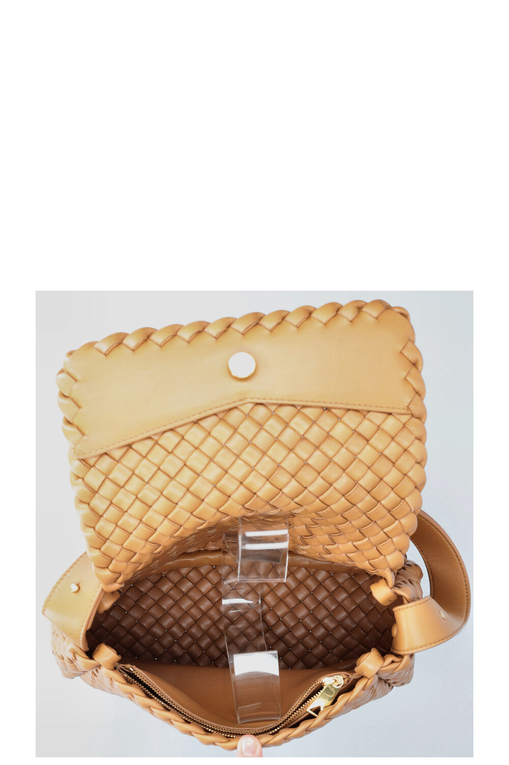 BOTTEGA VENETA Cobble Shoulder Bag Caramel