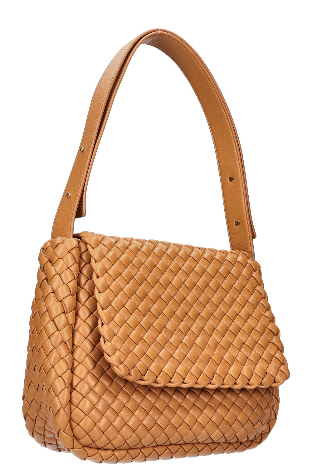 BOTTEGA VENETA Cobble Shoulder Bag Caramel