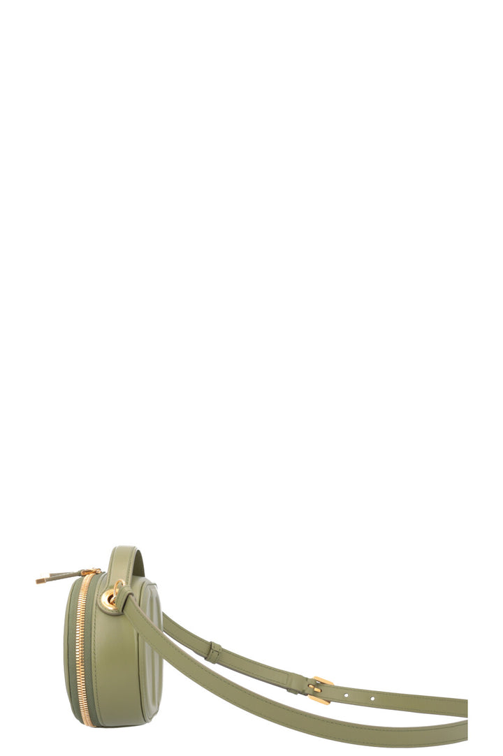 CHRISTIAN DIOR CD Signature Sac Appareil Photo Ovale Cuir Olive