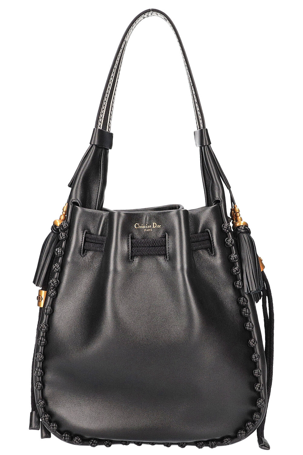 CHRISTIAN DIOR Hobo Bucket Bag Black