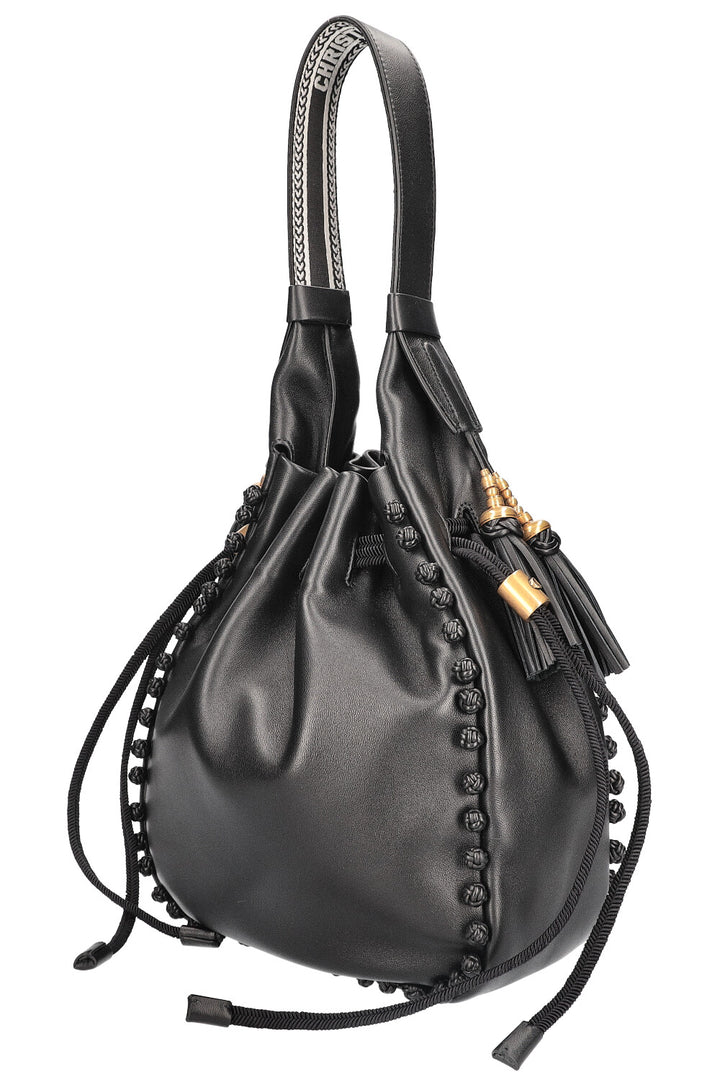 CHRISTIAN DIOR Hobo Bucket Bag Black