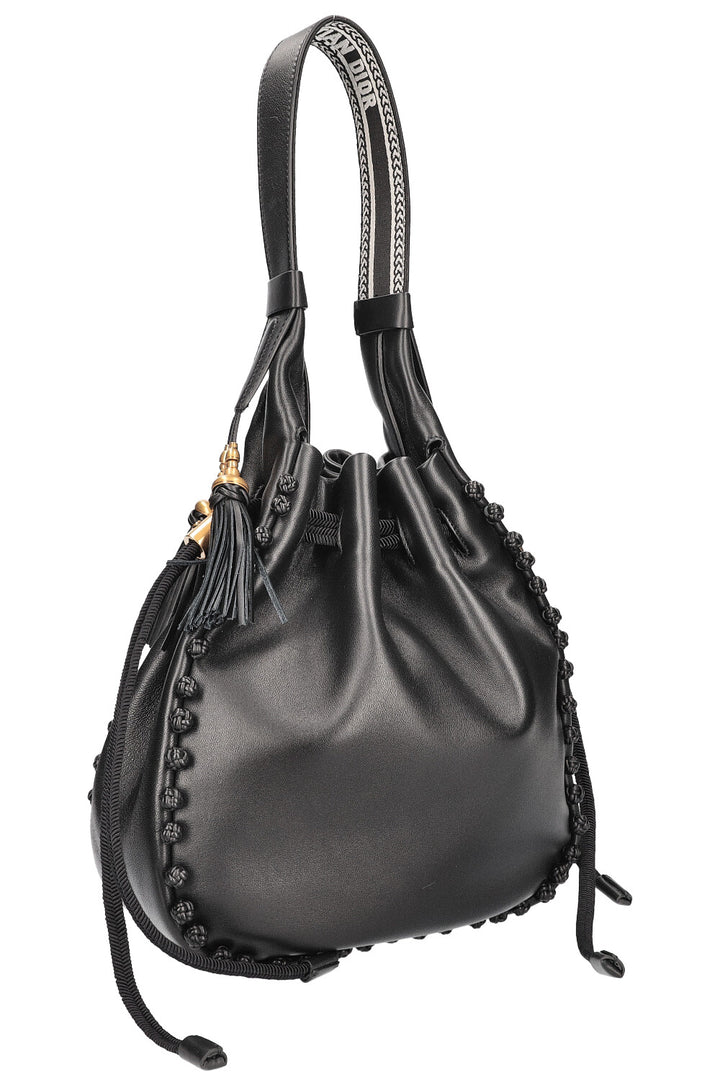 CHRISTIAN DIOR Hobo Bucket Bag Black