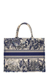 CHRISTIAN DIOR Book Tote Blue and White