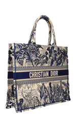 CHRISTIAN DIOR Book Tote Blue and White