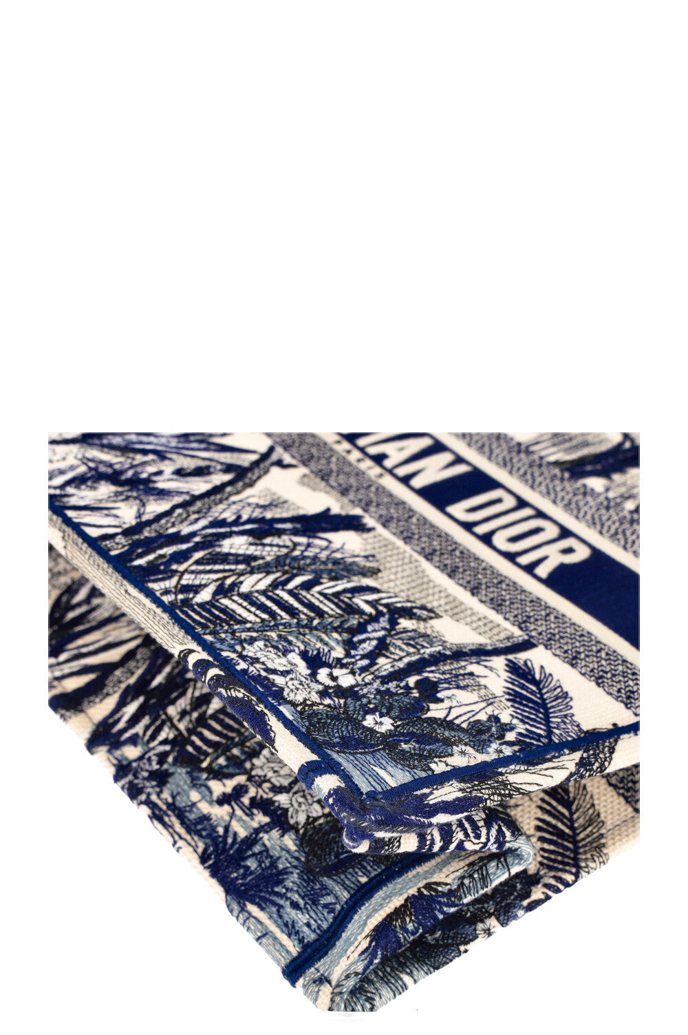 CHRISTIAN DIOR Book Tote Blue and White