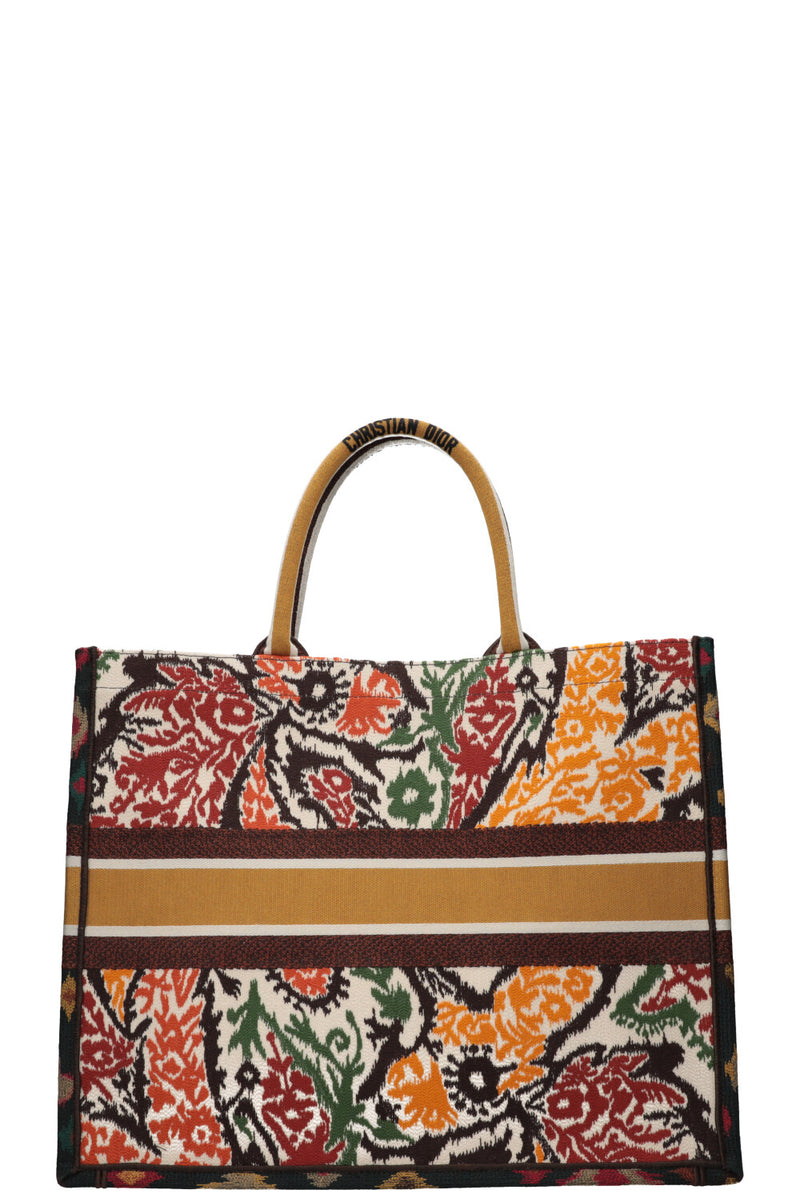 CHRISTIAN DIOR Paisley Book Tote Large Brown Orange