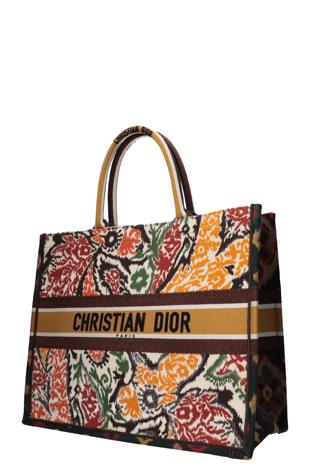 CHRISTIAN DIOR Paisley Book Tote Large Brown Orange