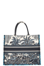 CHRISTIAN DIOR Palm Tree Book Tote Large Blue