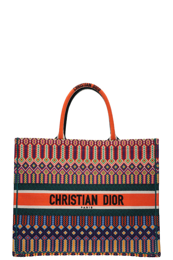 CHRISTIAN DIOR Neon Book Tote Grand Orange