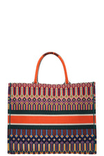 CHRISTIAN DIOR Neon Book Tote Large Orange