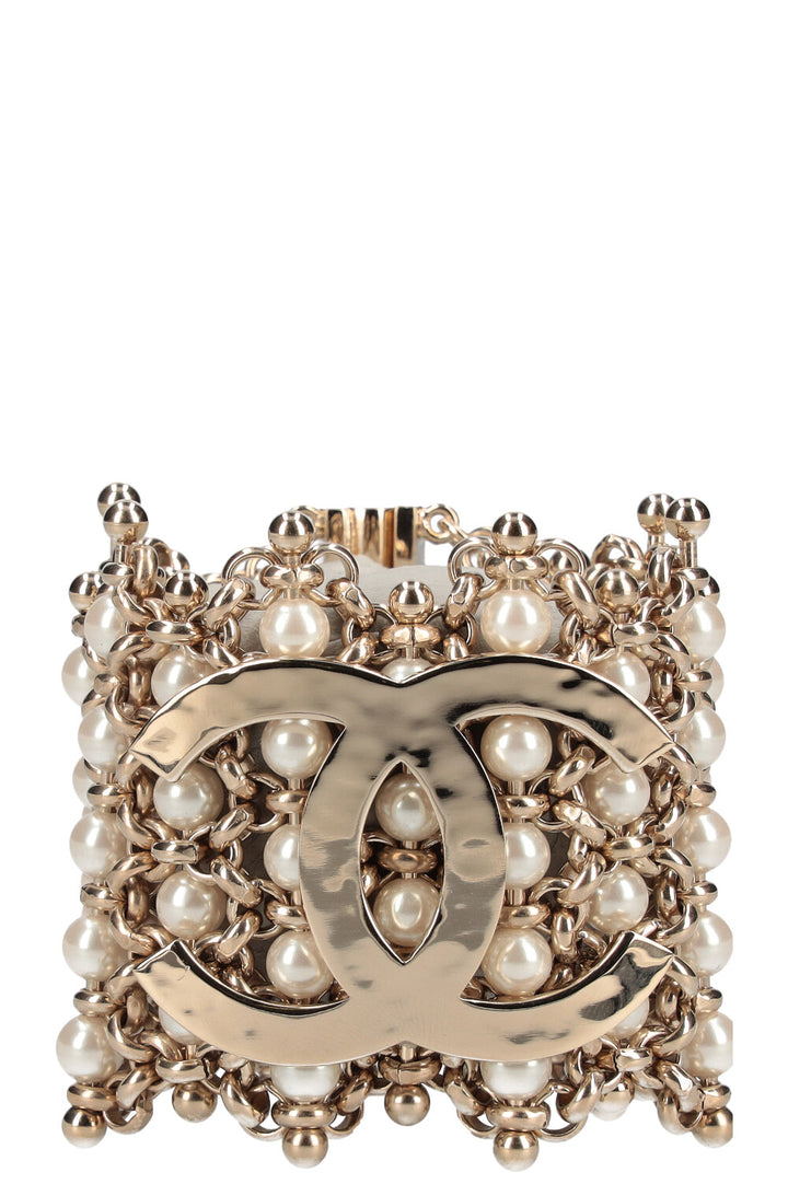 CHANEL 2020 Bracelet CC Pearls Gold