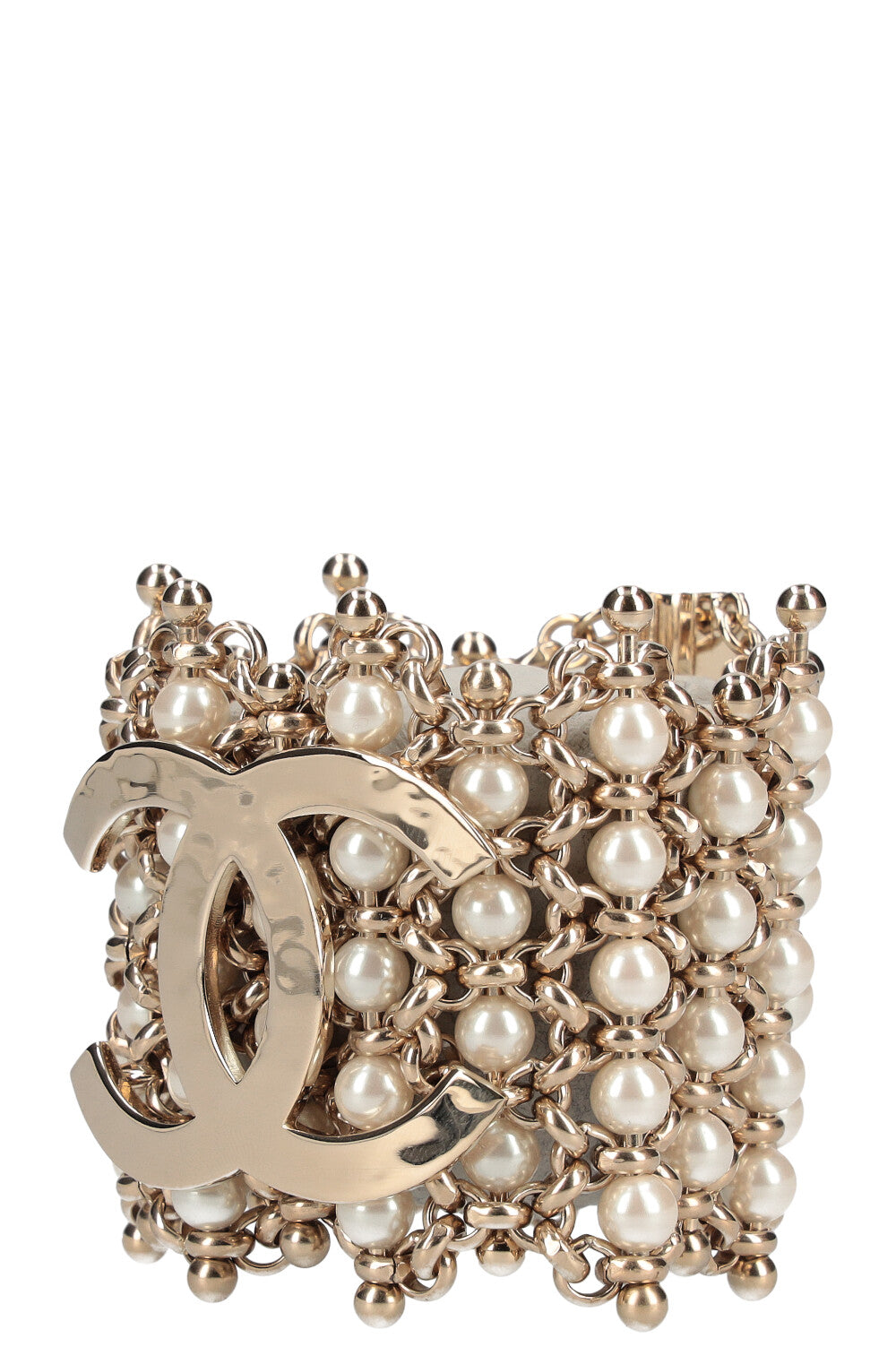 CHANEL 2020 Bracelet CC Pearls Gold